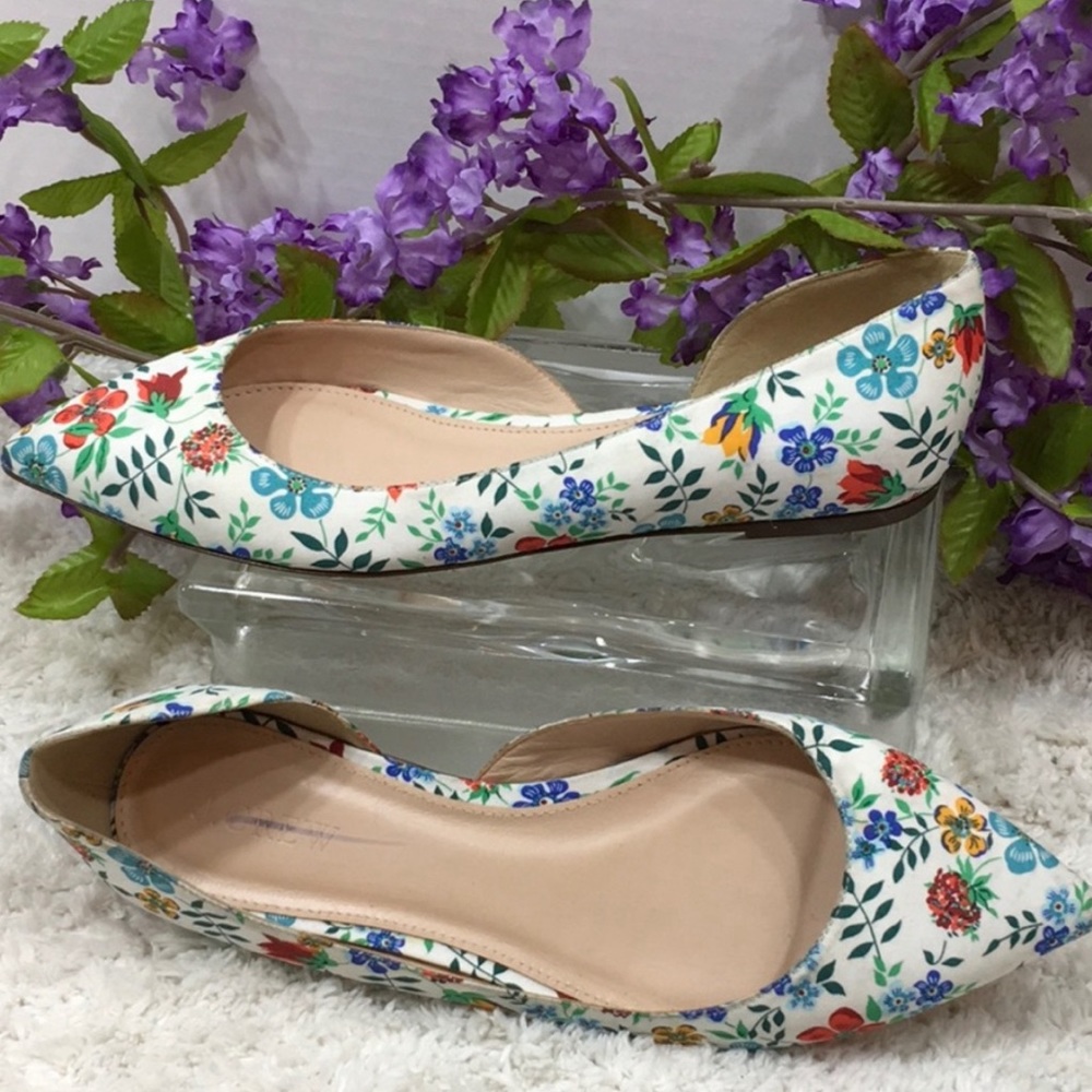 J. Crew Audrey floral d’orsay flat